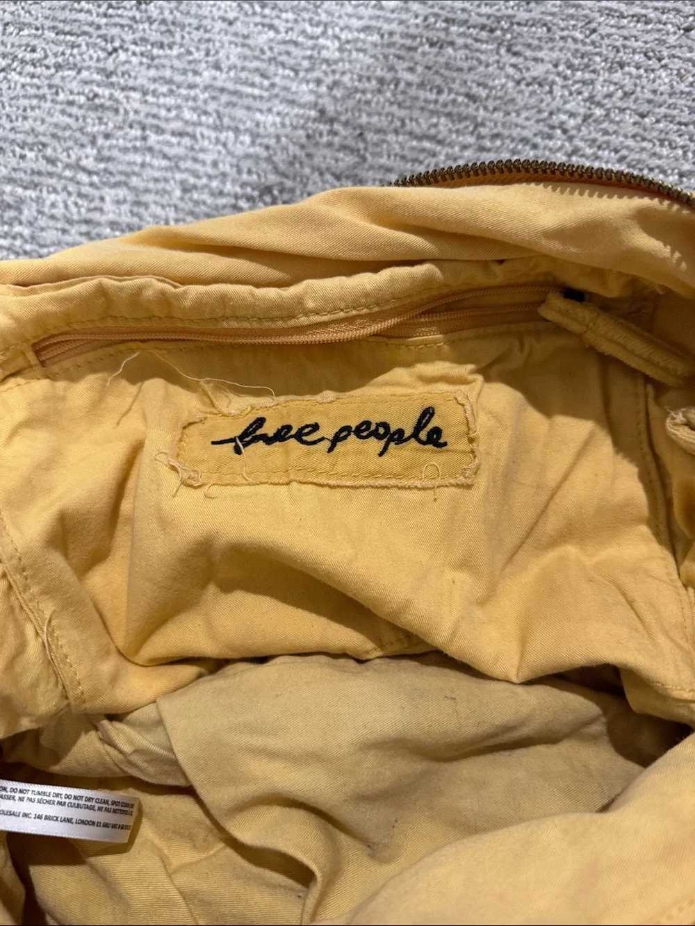 Free People Mustard Yellow Corduroy Shoulder Bag - Picture 3 of 4